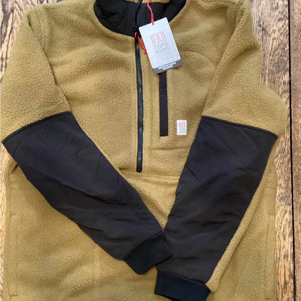 Topodesign Size L Men’s mountain fleece pullover